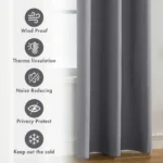 2pcs Modern 100% Blackout Curtain with Coated Lining, Curains for Bedroom, Living Room, Dining Room, Bathroom, Home Decor - Image 5