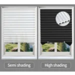 Self-Adhesive Pleated Blind High Shading Non-Woven Window Shade Bathroom Kitchen Balcony Zebra Blackout Curtain - Image 3