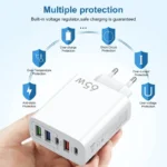 65W USB-C PD Quick Charger – EU/US/UK Wall Adapter for iPhone & Android - Image 2