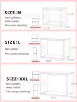Multifunctional Foldable Storage Box Organizer for Figurines, Jewelry, Makeup, Blind Box, Bag Display – Super Big Acrylic Case - Image 6