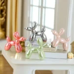 11cm Mini Ceramic Balloon Dog Abstract Ornament Creative Sculpture Study Room Statue Home Office Accessories Festival Decoration - Image 6