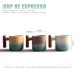 Handmade Ceramic Coffee Mug with Wooden Handle - Retro Tea Cup, Office Water Cup Filter Design, Unique Birthday Gift - Image 6