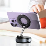 Electric Vacuum Magnetic Car Phone Mount – Strong Suction Foldable Holder - Image 2
