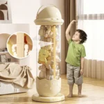 Astronaut Plush Toy Storage Box – Transparent Zipper Organizer - Image 5