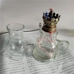 1 Retro Kerosene Candle Holder Windproof Oil Lamp with Glass Cover, Suitable for Emergency Lighting and Indoor Decoration - Image 6