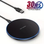 30W Fast Wireless Charger Stand with LED for iPhone, Samsung & Xiaomi