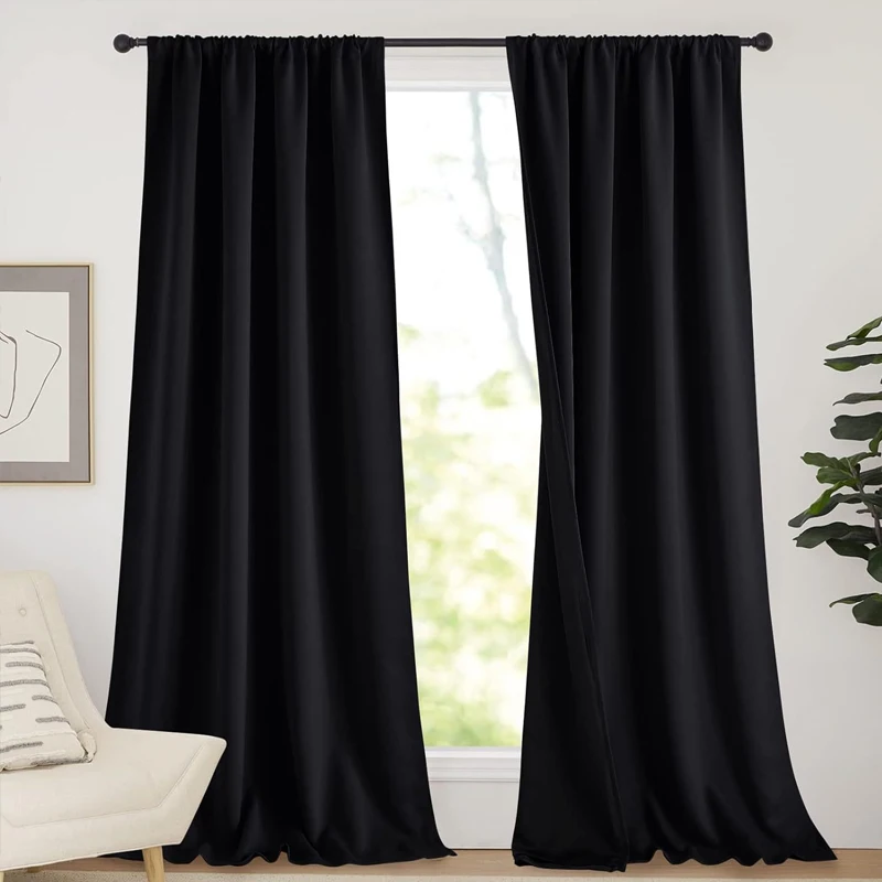 kf-Sac00ffcbb6a548fc8a386f5e6dfd5bb3U High Shade Waterproof Heat Insulation Indoor Outdoor Curtains Door Curtains Decoration Home Garden - Image 1