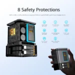 6-in-1 105W Charging Station with Retractable USB-C Cable Power Combo Tower for Multiple Devices Fast Charger for iPhone, Airpod - Image 4