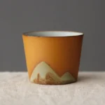 Handmade Ceramic Coffee Mug with Wooden Handle - Retro Tea Cup, Office Water Cup Filter Design, Unique Birthday Gift - Image 5