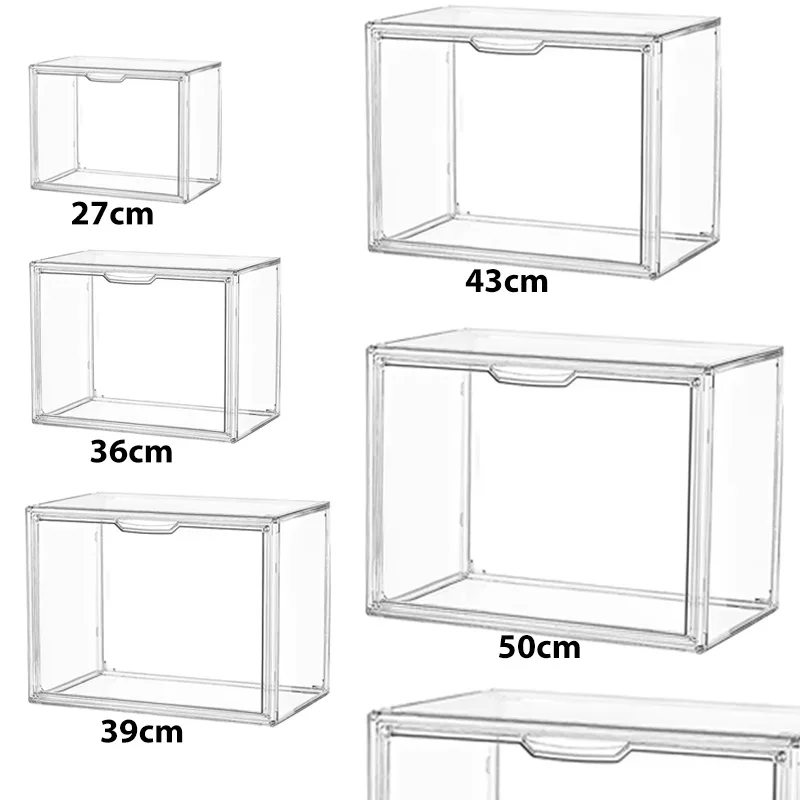 kf-Sadce048e5fbc4be09dd23f54e74cf3ee4 Multifunctional Foldable Storage Box Organizer for Figurines, Jewelry, Makeup, Blind Box, Bag Display – Super Big Acrylic Case - Image 1
