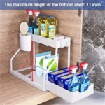 Multi-layer Pull-out Finishing Seasoning Household Kitchen Rack Bathroom Sink Layered Sundries Storage Rack - Image 3