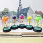 Rose Light Beautiful Realistic Looking Night Light Rose Eternal Flower Party Supplies LED Simulation Rose Flower Valentine's Day - Image 4
