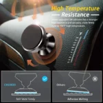 Magnetic Car Phone Mount Stand – Universal GPS Holder for iPhone, Samsung & Smartphones - Image 4