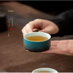 80ml Ceramic Retro Coffee Cup Office Water Cup Filter Tea Mug Wooden Handle Coffee Mug Handmade Tea Coffee Cup Birthday Gift - Image 6