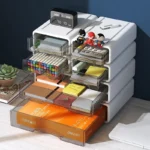 Plastic Box Desktop Organizer Drawer Makeup Storage Box Stackable Jewelry Container Large Mask Office Storage Medicine Dustproof - Image 3