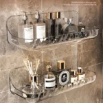 Acryli Bathroom Shelf No Drill Organizer Shower Storage Rack Washstand Cosmetics Storage Rack Wall Mounted Toilet Shampoo Holder
