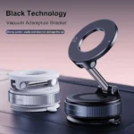 Electric Vacuum Magnetic Car Phone Mount – Strong Suction Foldable Holder - Image 3