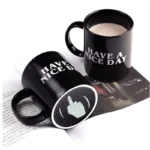 Vertical Middle Finger Cup Creative Mug Anime Films and Television Products Funny Ceramic Coffee Breakfast Cup Christmas Gift - Image 5