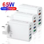 65W USB-C PD Quick Charger – EU/US/UK Wall Adapter for iPhone & Android