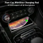 15W Fast Wireless Car Charger Mount for iPhone 16–12 & Samsung Galaxy S24/S23 – Silicone Anti-Slip Charging Stand - Image 2
