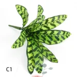 Artificial Plants Leaves Silk Tortoiseshell Leaf Dieffenbough Fake Small Fairy Taro Simulation Green Plant Living Room Decor - Image 6