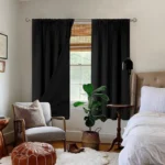 High Shade Waterproof Heat Insulation Indoor Outdoor Curtains Door Curtains Decoration Home Garden - Image 2