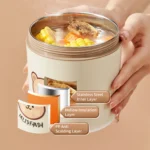 WORTHBUY 304 Stainless Steel Insulated Lunch Box – Leakproof & Microwave Safe - Image 3