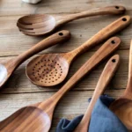 Wood Kitchenware Cooking Set Household Spatula Spoon Set Salad Spoon Fork Stirring Spoon Kitchen Baking Set With storage bucket - Image 5