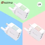 UK 3-Port USB Travel Charger Plug with LED – Universal Wall Adapter