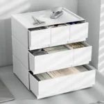 Stackable White Storage Drawer Desktop Storage Box for Office School Sundries Stationery Storage Organizer Home Desk Supplies - Image 2