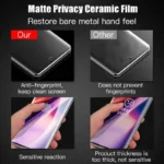 3-Pack Matte Privacy Screen Protector for Samsung Galaxy S24–S20 & Note 20/10 – Ceramic Anti-Spy Film - Image 4