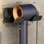 Wall Mounted Hair Dryer Holder – Bathroom Blow Dryer Organizer