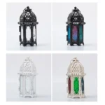 Glass Crystal Moroccan Candlestick Metal Hollow Candle Holder Home Coffee Shop Decoration Iron Hanging Candle Lantern - Image 6