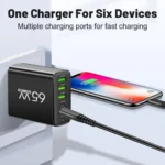 65W USB-C Fast Charging Wall Adapter for iPhone, Samsung Galaxy, Xiaomi & Huawei – PD Quick Charger - Image 2