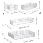 Stackable Acrylic Drawer Organizer - Adjustable Divider Trays for Cosmetics, Modular Makeup Storage Box - Image 5