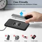 15W Fast Wireless Car Charger Mount for iPhone 16–12 & Samsung Galaxy S24/S23 – Silicone Anti-Slip Charging Stand - Image 5