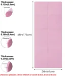 Yoga Mat Pilates Fitness Mat 3/4/6mm Thicknes Non Slip Yoga Cushion Travel Fitness Exercise Pad for Women Home Gym Floor Workout - Image 2