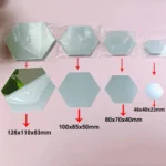 6/12pc Hexagon Mirror Wall Stickers 3D DIY Acrylic Mirror Sticker Self Adhesive Decals Removable Living Room Bathroom Home Decor - Image 5