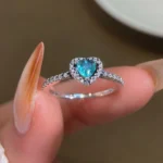 Gorgeous Zircon Shiny Love Heart Ring for Women Engagement Wedding Real 925 Sterling Silver Luxury High Quality Fine Jewelry - Image 4