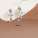 Fashion 6/8/10mm Stainless Steel Zircon Flower Hoop Earring Small Gold Color Circle Hoops Huggie Piercing Earring Trendy Jewelry - Image 5