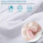 Mattress Cover Cotton Terry Cloth Waterproof Mattress Protector Deep Pocket Sheet Protector Washable & Anti Mites - Image 2