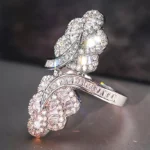 Huitan Special Design Women Ring Inlaid Shining Cubic Zirconia Fashion Luxury Wedding Party Accessories Charming Elegant Jewelry - Image 3