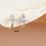 Fashion 6/8/10mm Stainless Steel Zircon Flower Hoop Earring Small Gold Color Circle Hoops Huggie Piercing Earring Trendy Jewelry - Image 6