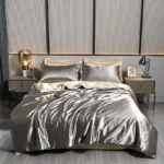 Luxury 100% Silk Bedding Set with Duvet Cover Set Double King Queen Size Bedding Cover Kit 4pcs Bed Cover Bed Linen Sets - Image 4