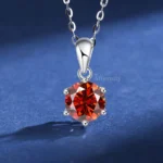 Customized Classic Four Prong 1ct Moissanite Necklace Women's 925 Sterling Silver Plated 18k Gold Pendant Luxury Fine Jewelry - Image 4