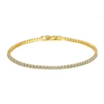 SAIYE Solid 18K 14K Gold Moissanite Tennis Bracelet for Women D VVS1 Round 925 Sterling Silver Luxury Bracelet for Engagement - Image 2