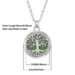 New Tree Of Life Aromatherapy Necklace Stainless Steel Essential Oil Diffuser Amulet Perfume Locket Pendant Women Jewelry Gift - Image 3