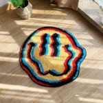 Trippy Smiling Rug - Unique Tufted Design | Ideal Friend Gift | Geeky Bedroom Rug | Home Decor with TPR Non-Slip Backing - Image 4