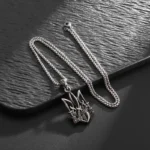 Retro Neptune Poseidon Trident Necklace Ukraine National Emblem Pendant Men's Fashion Cool Trendy Jewelry Accessories - Image 4