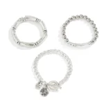 Ingemark 4Pcs/Set Vintage OT Buckle Coin Pendant Bracelet for Women on Hand Goth Open Charm Bangles Couple Friends Jewelry Gift - Image 5